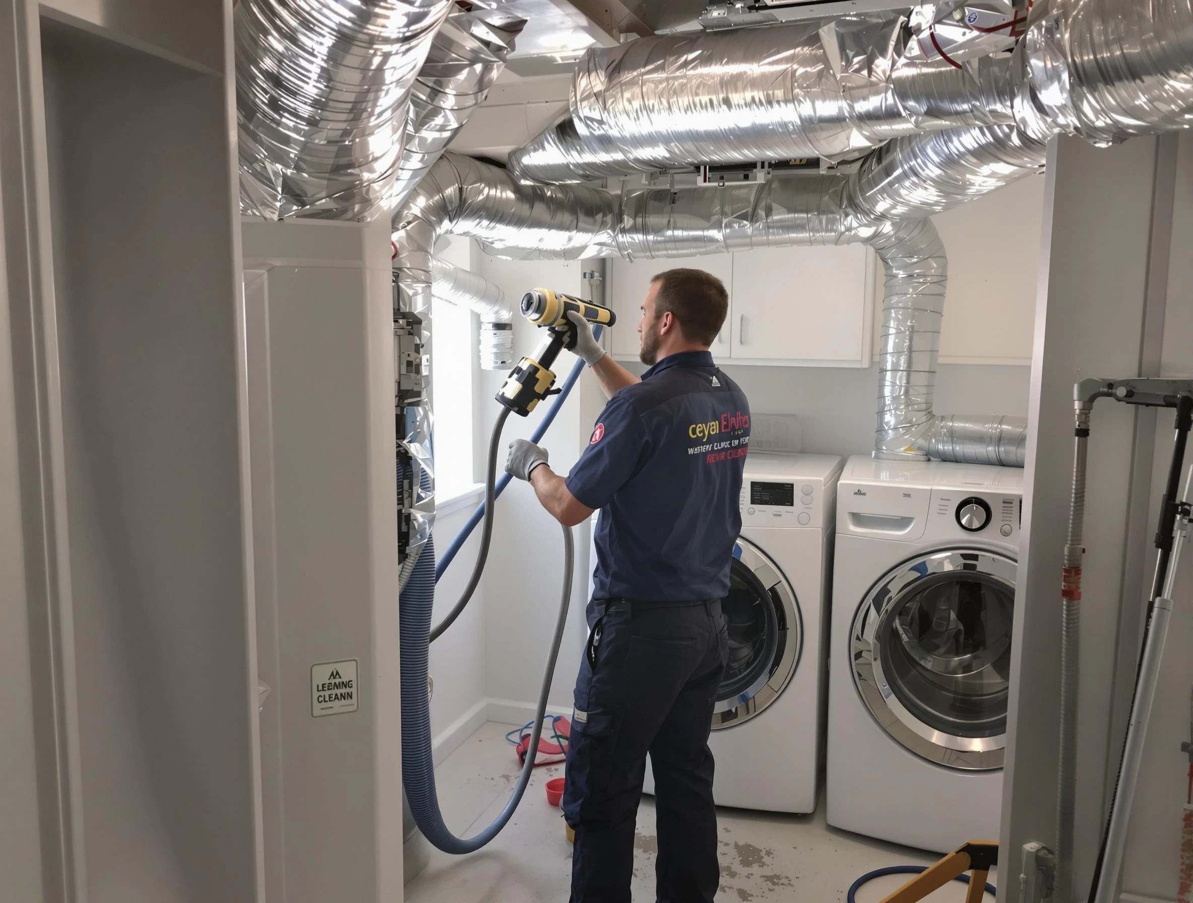 Lakewood Dryer Vent Cleaning specialist using advanced equipment for thorough duct cleaning in Lakewood